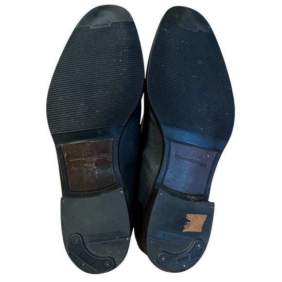 Ermenegildo Zegna Black Leather Penny Loafers Size 9